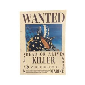 One Piece Wanted Dead or Alive Bounty Poster [21 x 29,7 cm] A4 - ''Killer''