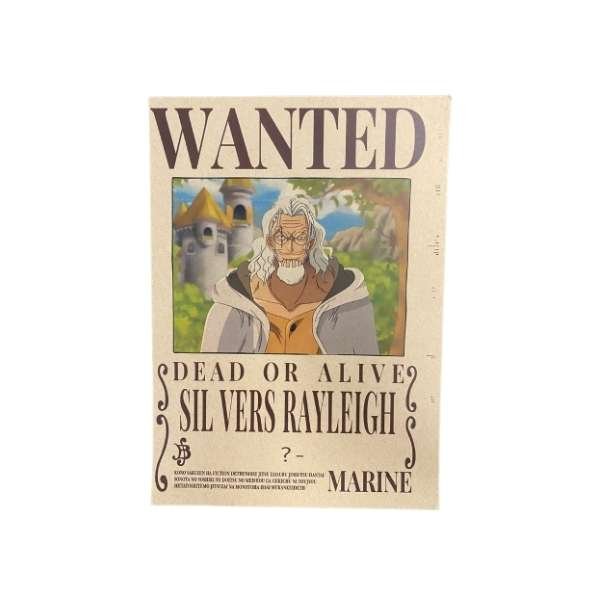 One Piece Wanted Dead or Alive Bounty Poster [21 x 29,7 cm] A4 - ''Silvers Rayleigh''