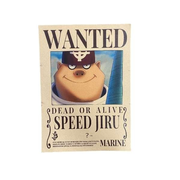 One Piece Wanted Dead or Alive Bounty Poster [21 x 29,7 cm] A4 - ''Speed Jiru''