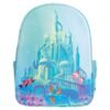 LoungeFly The Little Mermaid (1989) - Castle Snap Flap 12” Faux Leather Mini Backpack