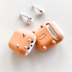 Enluxe Schattige Bruine Shiba Inu Hondje AirPods Pro 2 Case met Pootjes – Beschermhoes met Lief Design, Anti-val Bescherming en Draadloos Opladen