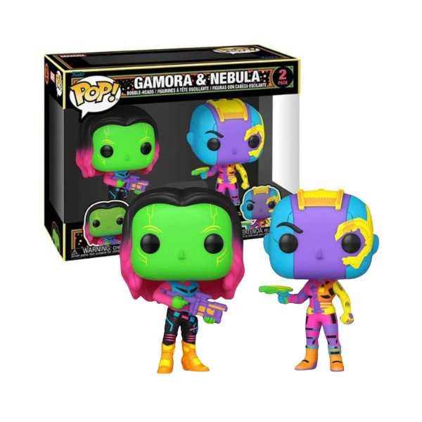 Funko Pop! Marvel Guardians of the Galaxy Vol. 2 - Gamora & Nebula Blacklight 2-Pack