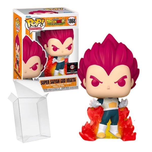 Funko Pop! Animation: Dragon Ball Super Broly - Super Saiyan God Vegeta #1868 Chalice Collectibles + PR