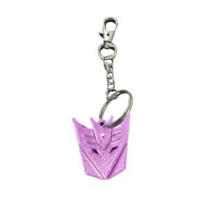 Paarse Megatron Sleutelhanger – Reflecterende 8cm Keychain met Hanger