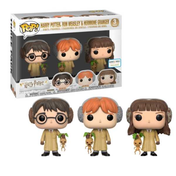 Funko Pop! Harry Potter: Harry Potter, Ron Weasley and Hermione Granger 3-Pack Barnes and Noble Exclusive