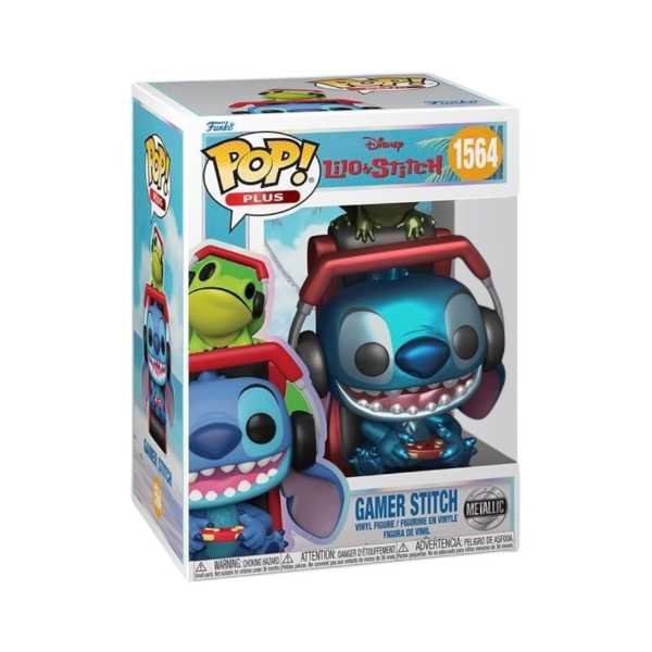 Funko Pop! Plus Disney: Lilo & Stitch - Gamer Stitch (Metallic) #1564