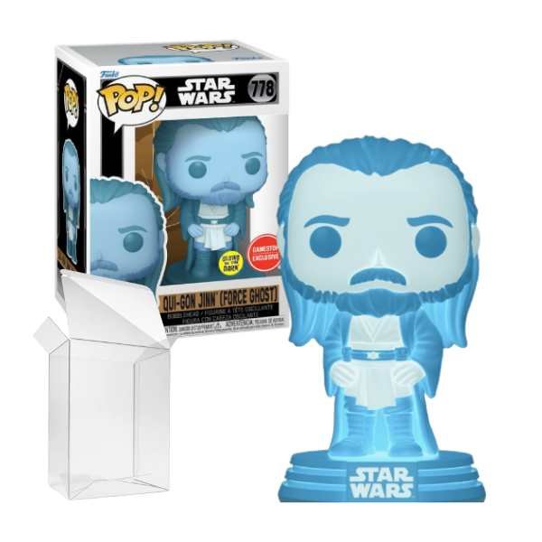 Funko Pop! Star Wars: Qui-Gon Jinn (Force Ghost) #778 Glows in the Dark GS Exclusive