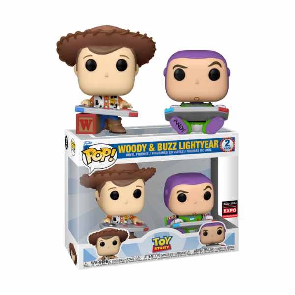 Funko Pop! Disney: Toy Story - Woody & Buzz Lightyear Gaming Pop! Vinyl Figure 2-Pack (2024 C2E2 Convention Exclusive)